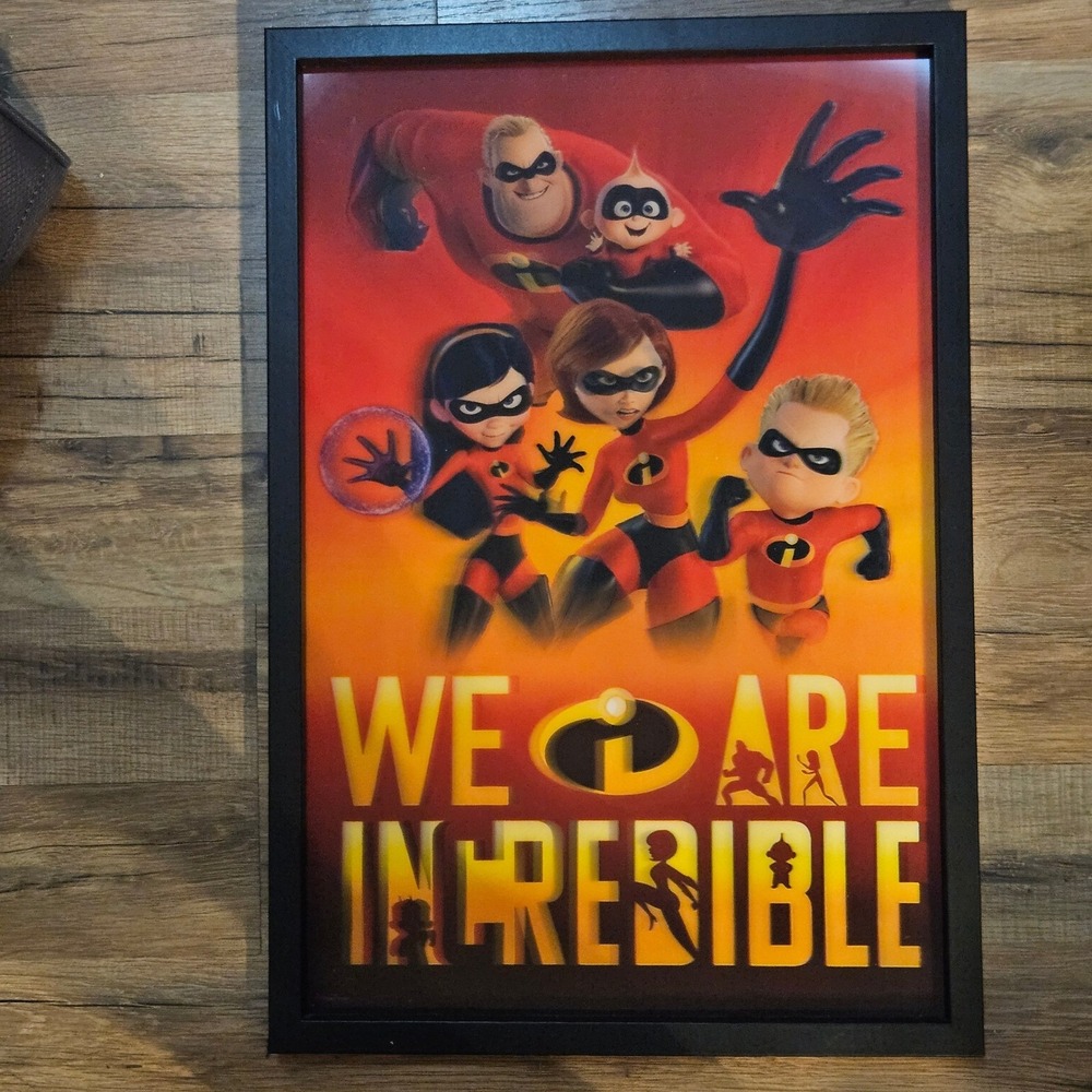 The Incredibles‎ Movie Framed Poster Art Print Home Decor Disney Pixar "Moving"